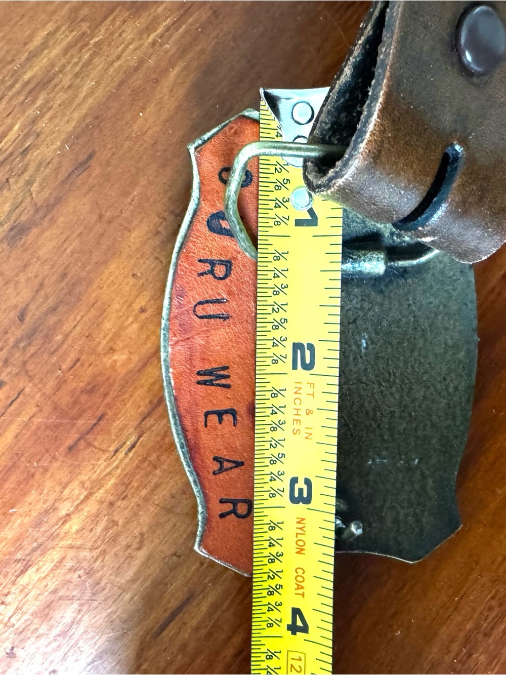 Guruwear Happiness Vintage y2k Brown Leather Belt with Ornate Buddha Buckle - Picture 15 of 16